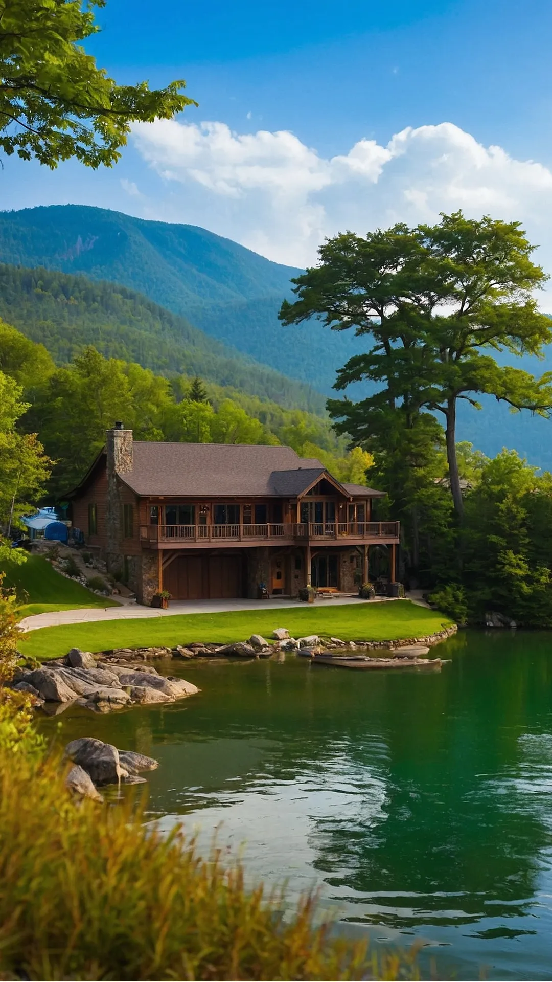 Rustic Cabin Reflections