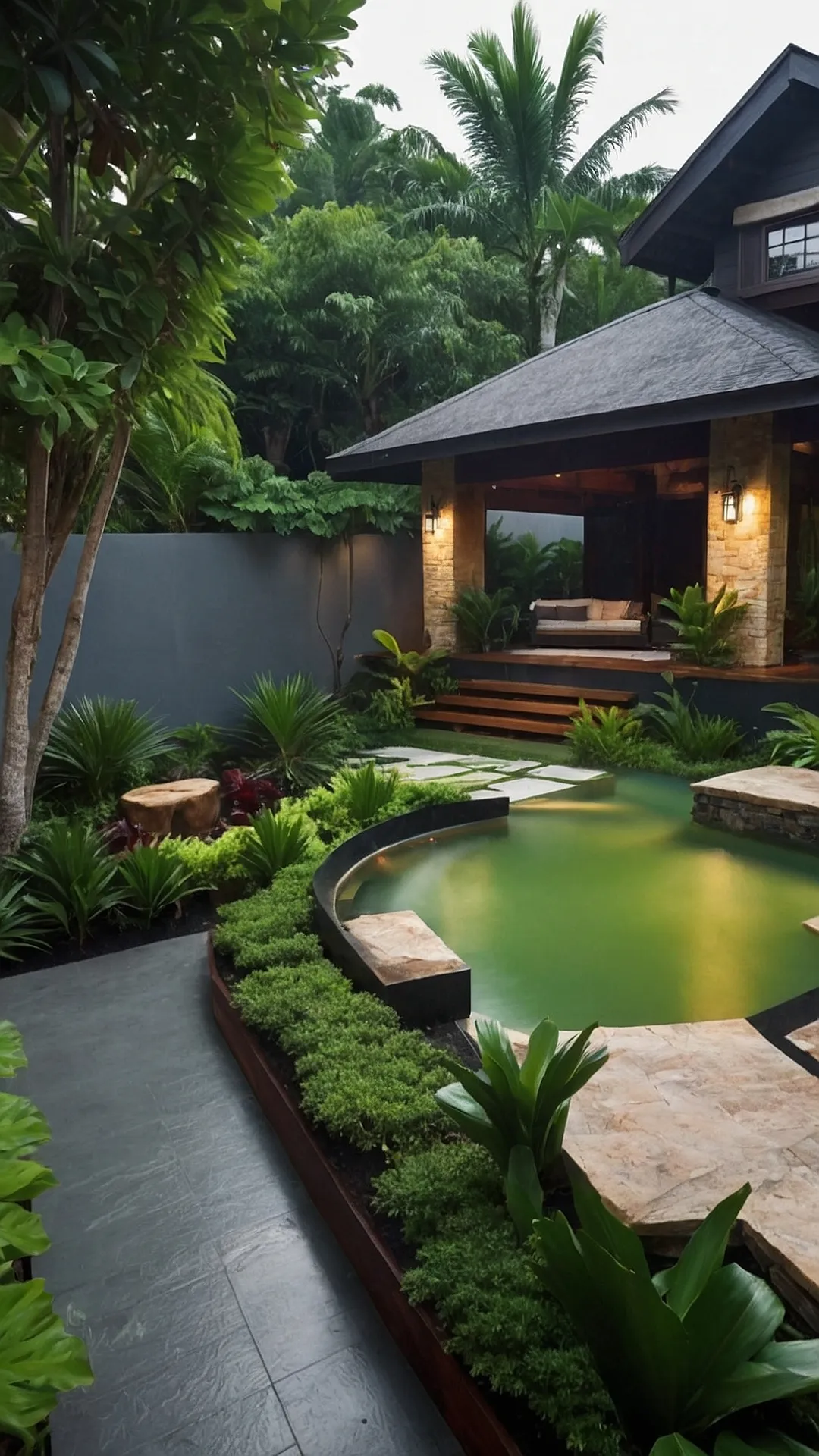 Lush Haven: Tropical Landscaping Delights