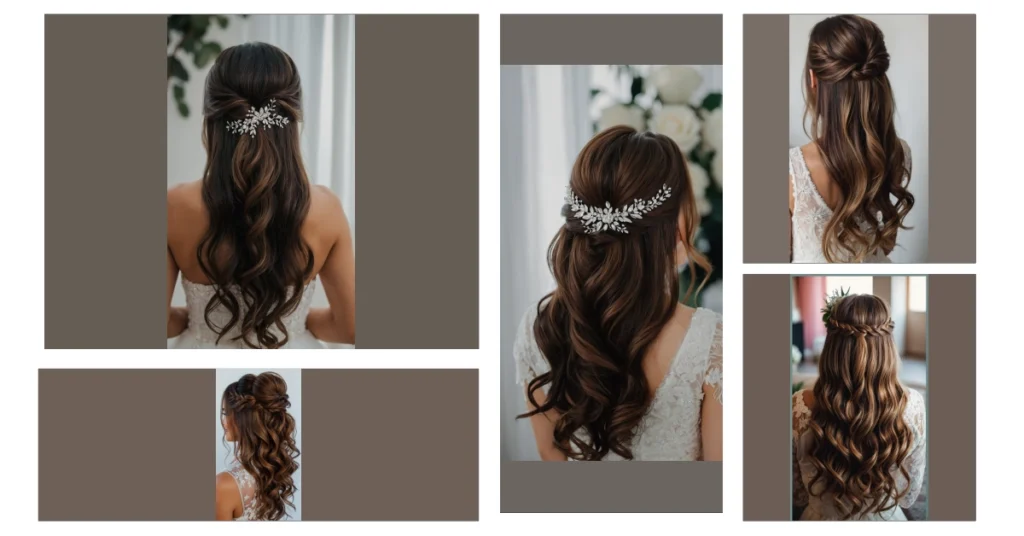 15 Stunning Half Up Half Down Hair Ideas: Perfect for the Indian Bride 31 7 36