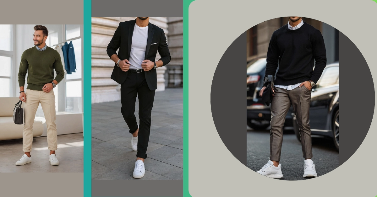 Elevate Your Wardrobe 13 Classy Smart Casual Outfits For Men Galvanized Metal Wall Planter Fake Leaf Strands