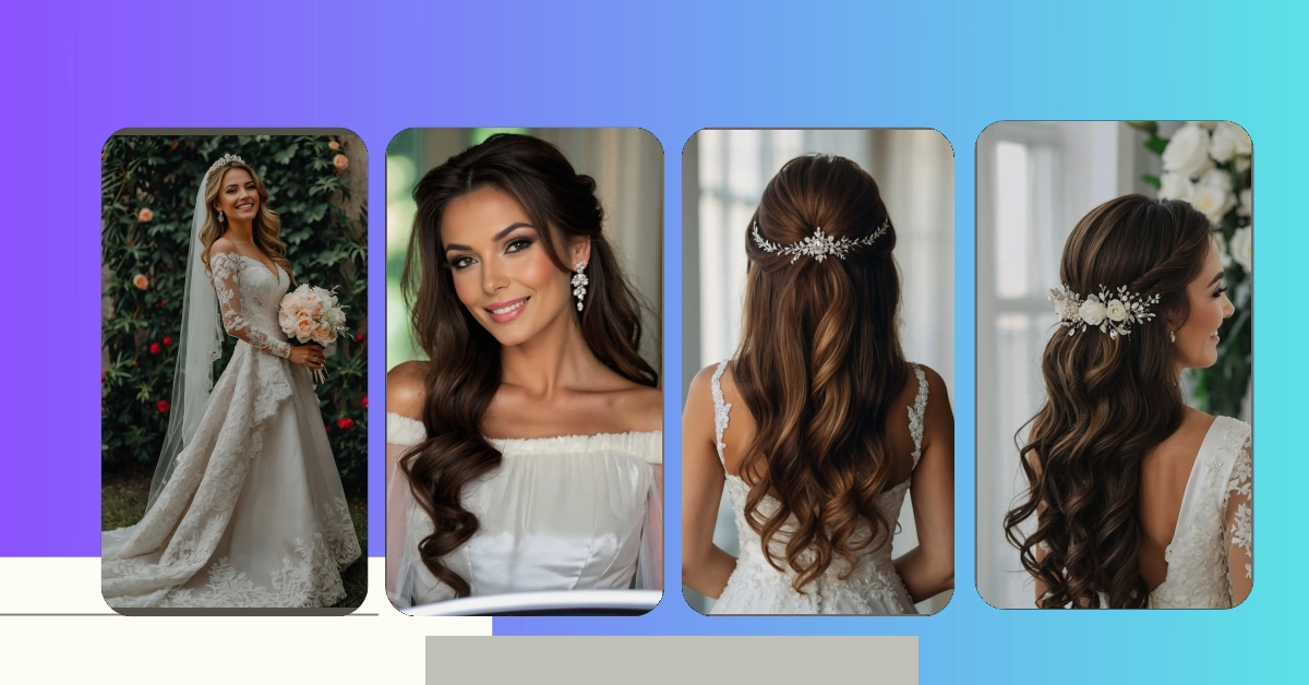 Elegant Half Up Half Down Bridal Hairstyles for All Hair Types**  
**