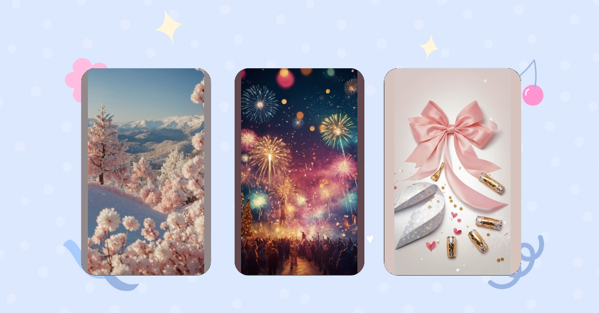 Cheerful 21 Girly New Year iPhone Wallpapers for a Sparkling Year!