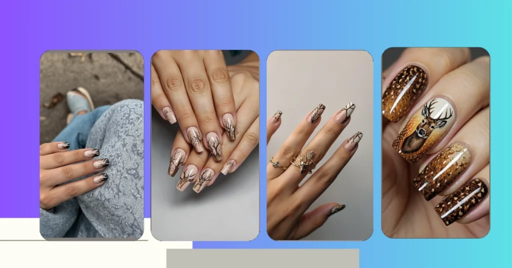 Cozy Autumn Vibes: 22 Deer Print Nails to Try This Season 31 5 31