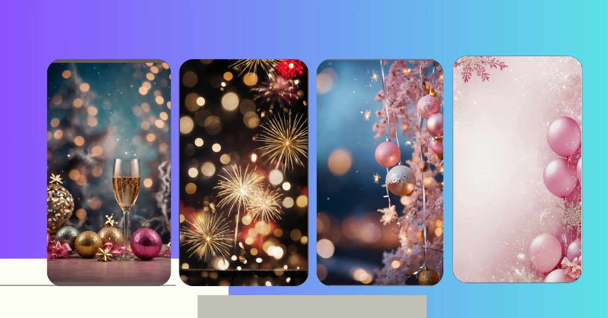 Glam Up Your Screen: 21 Delightful Girly Happy New Year iPhone Wallpapers